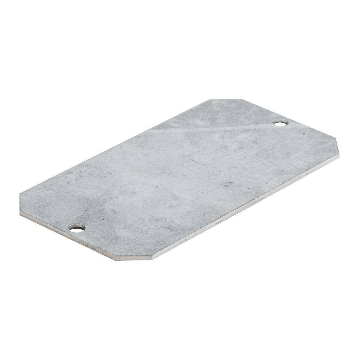 Wiring Device-Kellems SystemOne S1R10CBFBLANK Standard Blank Blank Center Bottom Feed Plate, 4.1 in L x 2.16 in W x 1.18 in D, Galvanized Steel