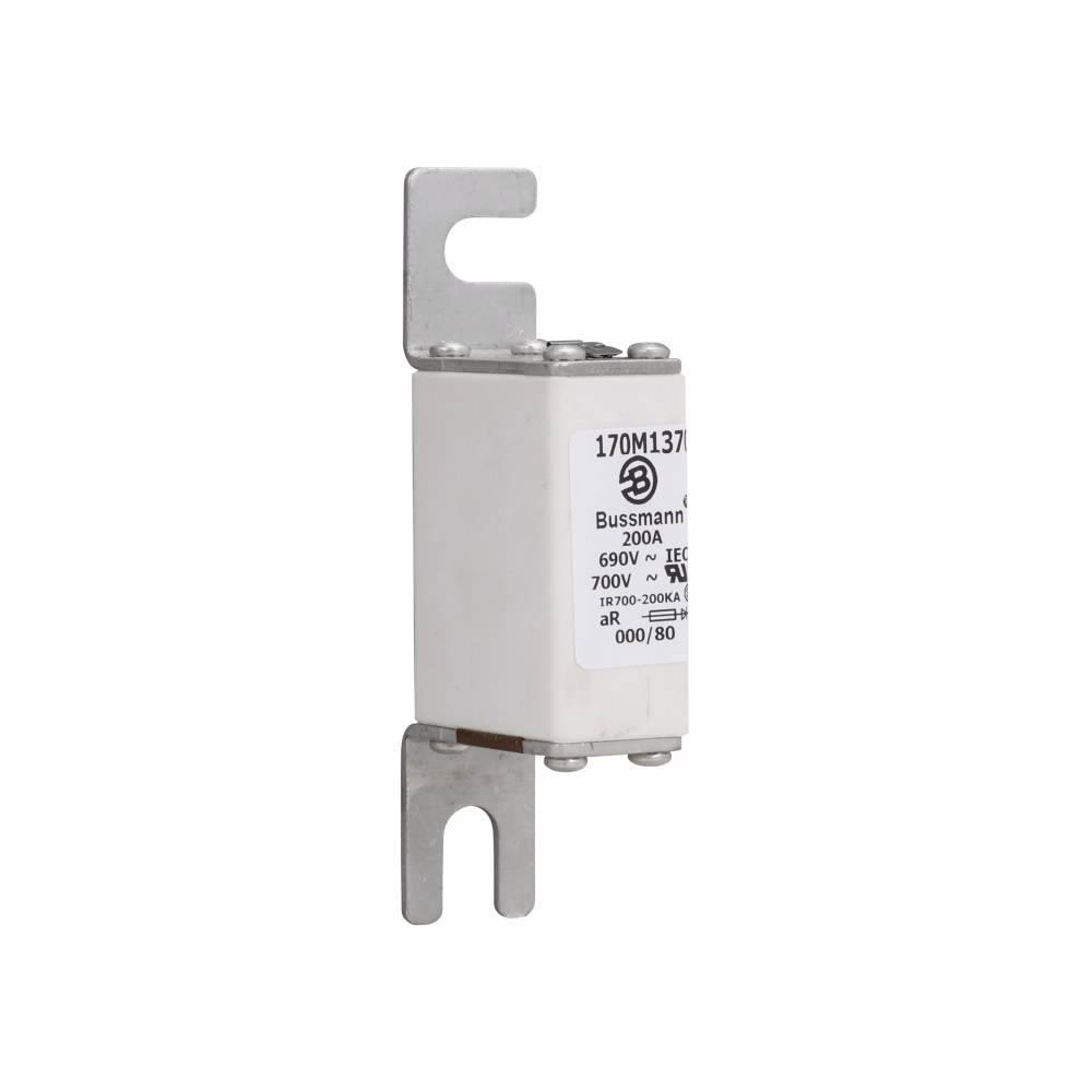 EATON 170M1370 Fast Blow High Speed Fuse, 200 A, 690/700 VAC, 200 kA Interrupt, Class: AR, Square Blade Body