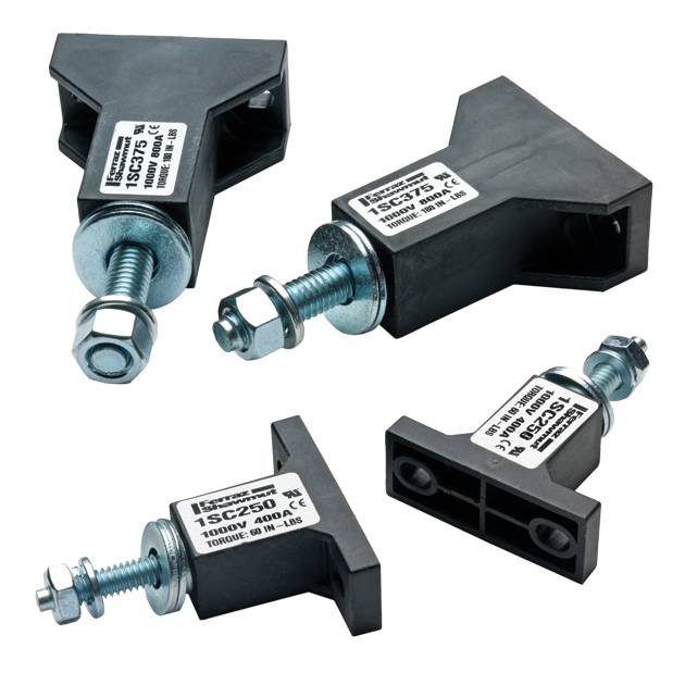 Mersen 1MSC101 Modular Semiconductor Fuse Block, 600 VAC/VDC, 100 A, 6 to 2/0 AWG Wire, 1 Pole