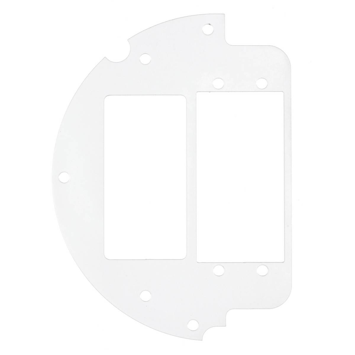 PREMISE WIRING ScrubShield® S1R6SPX 60/40 Split (1) Style Line® Decorator Device Opening/(2) Extron® MAAP Opening/Left Side/Standard Sized SystemOne Sub Plate, 5.26 in L x 3.86 in W, Composite