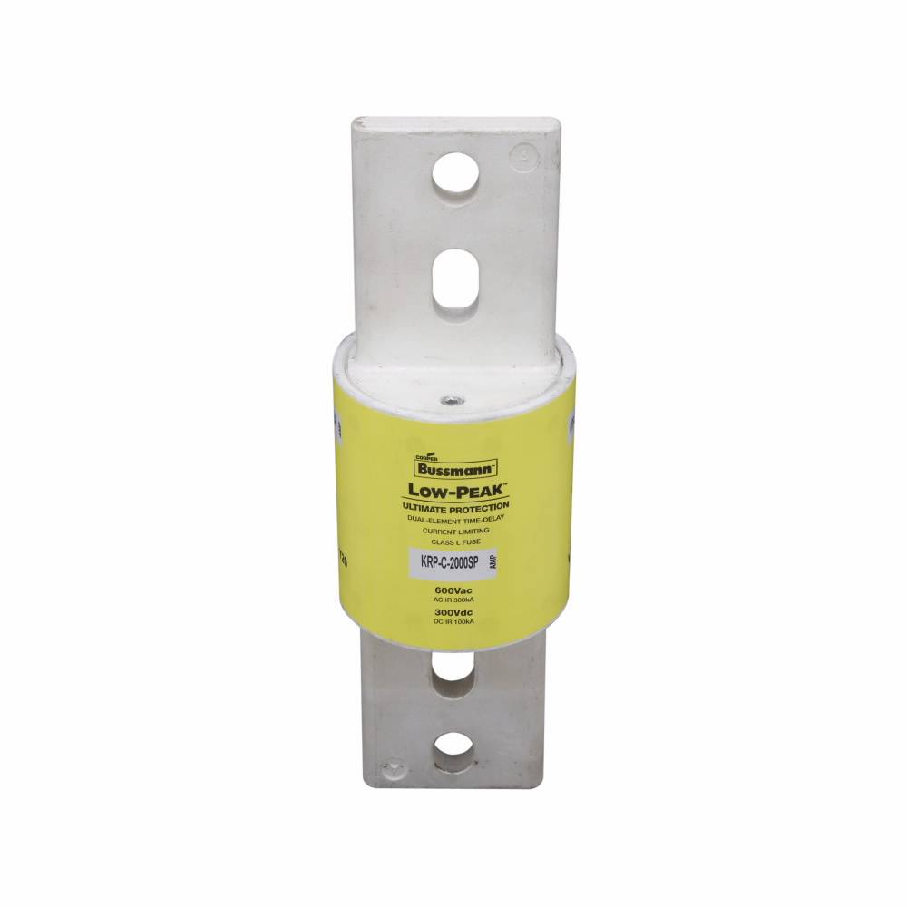 Bussmann Low-Peak™ KRP-C-2000SP KRP-C-SP Current Limiting Time Delay Fuse, 2000 A, 600 VAC/300 VDC, 100/300 kA Interrupt, L Class, Cartridge Body
