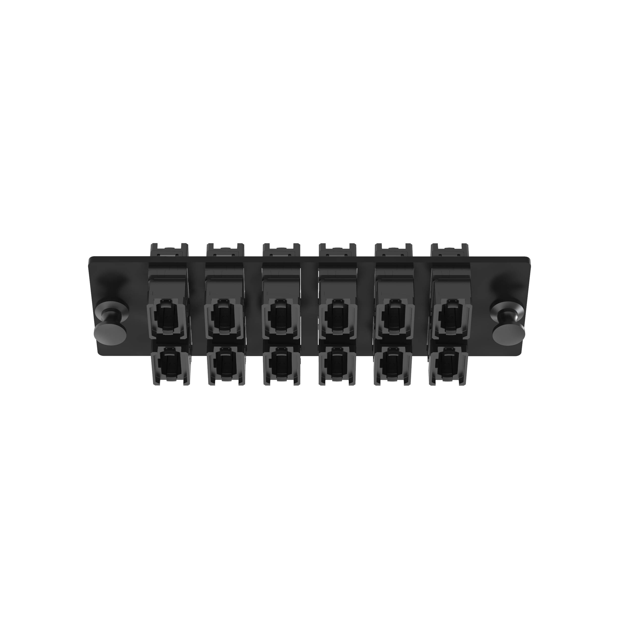 Panduit® Opticom® FAPH1212BLMPO Front Loaded Fiber Optic Adapter Panel, MPO™ End A, (12) OM1/OM2/OM3/OM4/OS1/OS2 Fiber