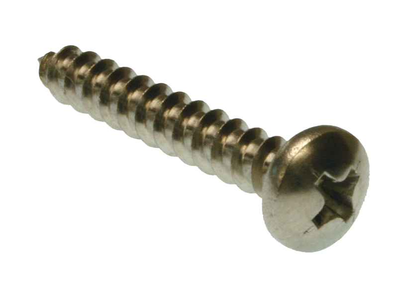 Metallics JSTSP38 Tapping Screw, #14, 1-1/2 in OAL, Pan Head, Phillips® Drive, Stainless Steel, 18-8 Grade