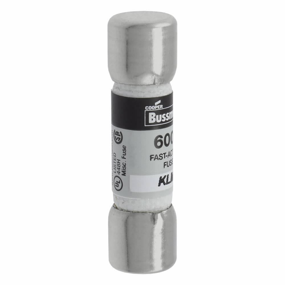 Bussmann Limitron™ KLM-2 Fast Acting Low Voltage Midget Supplemental Fuse, 2 A, 600 VAC/VDC, 100000 A AC/50000 A DC Interrupt, Class: Supplemental, Cartridge Body
