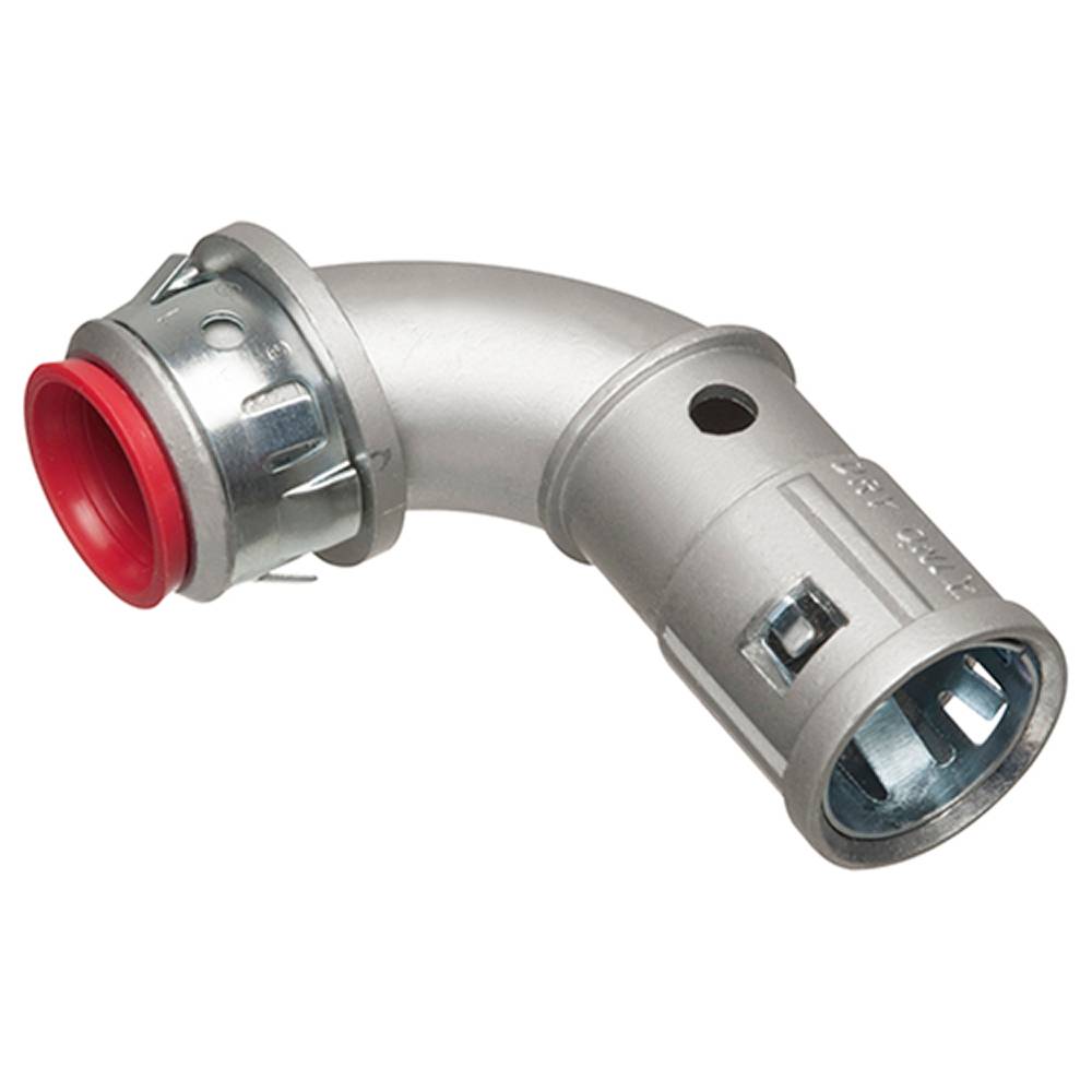 Arlington Snap2IT® 38900AST Cable Connector With Insulated Throat, 1/2 in Trade, 1/2 in Knockout, 0.405 to 0.6 in Cable Openings, Die Cast Zinc/Steel