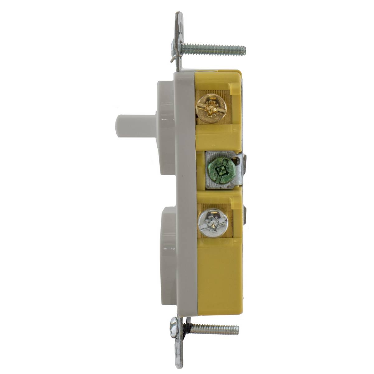 Wiring Device-Kellems RC108WTR Traditional 2-Position Standard Tamper-Resistant Traditional Combination Switch and Receptacle, Electrical Ratings: 120 VAC, 15 A, 1800 W, 1 Poles, 3 Wires, Snap Switch Reset