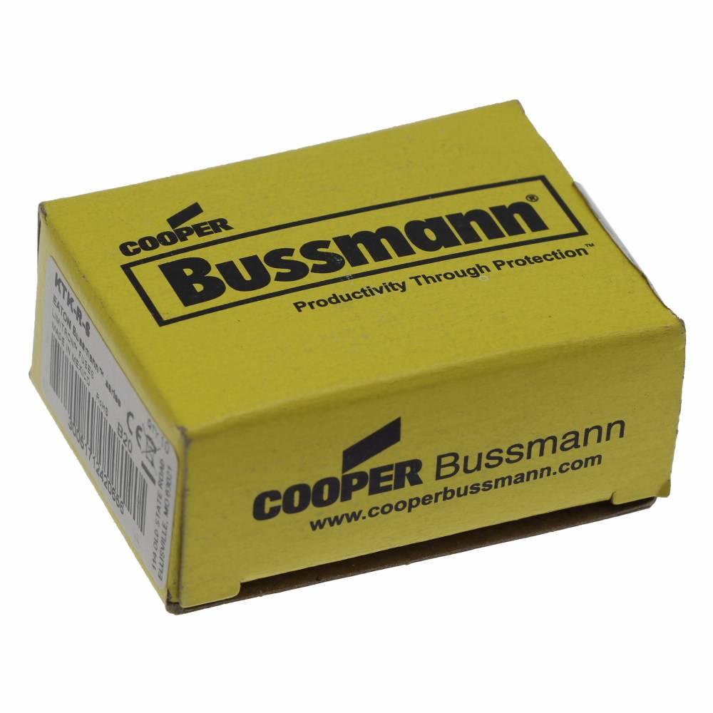 Bussmann Limitron™ KTK-R-6 Fast Acting Current Limiting Low Voltage Fuse, 6 A, 600 V, 200 kA Interrupt, CC Class, Cartridge Body