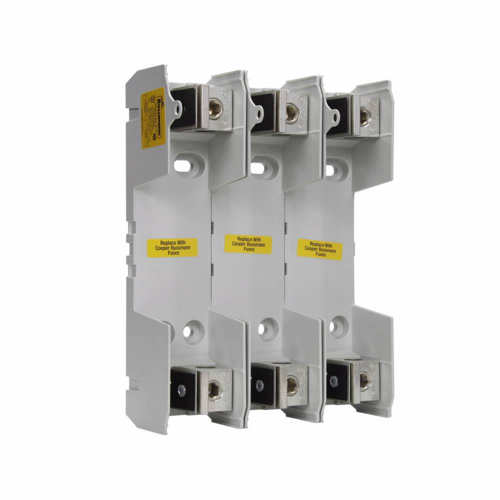 Edison HM60200-2CR Knife-Blade Modular Fuse Block, 600 V, 200 A, 1 AWG to 250 kcmil Solid, 6 to 2 AWG Solid, (2) 6 to 2 Cu AWG Stranded Wire, 2 Poles