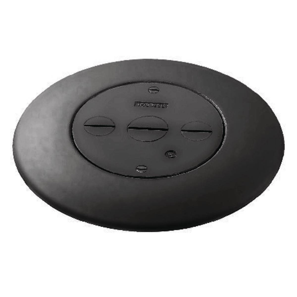 PREMISE WIRING FRF3BK Fabricated Fire Rated Poke Through Furniture Feed Plate, Aluminum