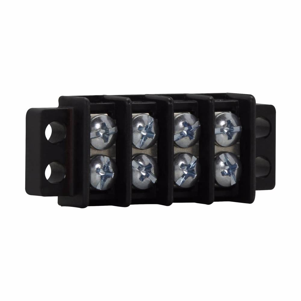 Bussmann TB100-22 Double Row Terminal Block Strips and Barrier Block, 300 V, 30 A, Black