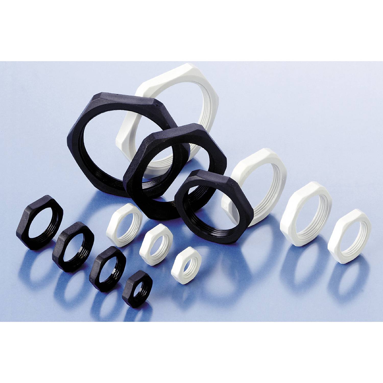 PMA BMN-G04 Hexagonal Conduit Locknut, 3/4 in, For Use With PMAFIX Connector, Polyamide 6
