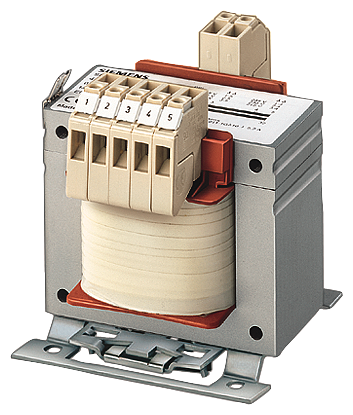 Siemens SITAS 4AM38425AN000EA0 Isolation Transformer, 400 VAC Primary, 24 VAC Secondary, 0.16/0.49 kVA Power Rating, 50/60 Hz, 1 Phase