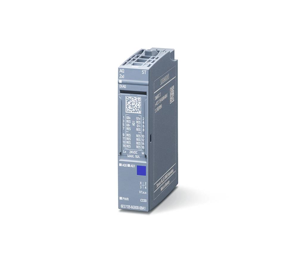 Siemens SIPLUS 6AG11356GB007BA1 St&ard Analog Output Module, 2 Outputs, 16 bit Resolution, 0.06% Accuracy