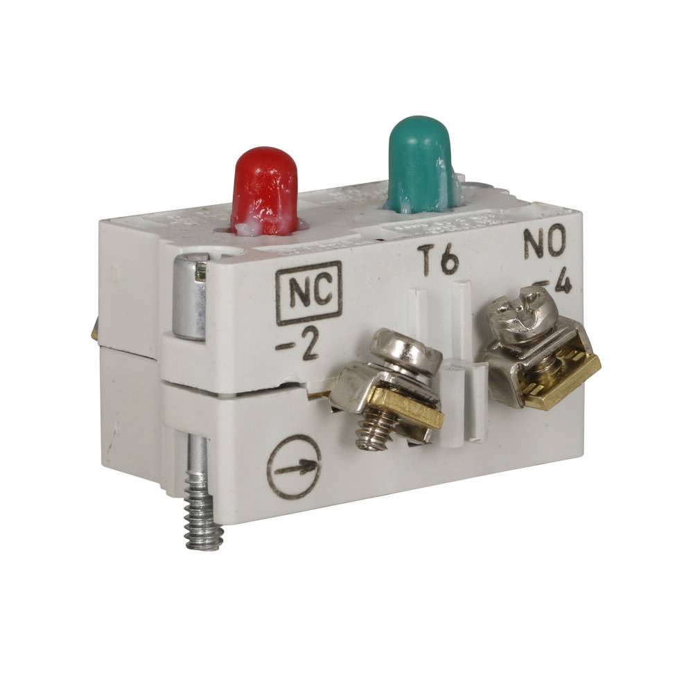 EATON 10250T6 Heavy Duty Standard Contact Block, 30.5 mm, 1NO-1NC Contact, 10 A at 660 VAC/VDC Contact, Silver Contact, Gray