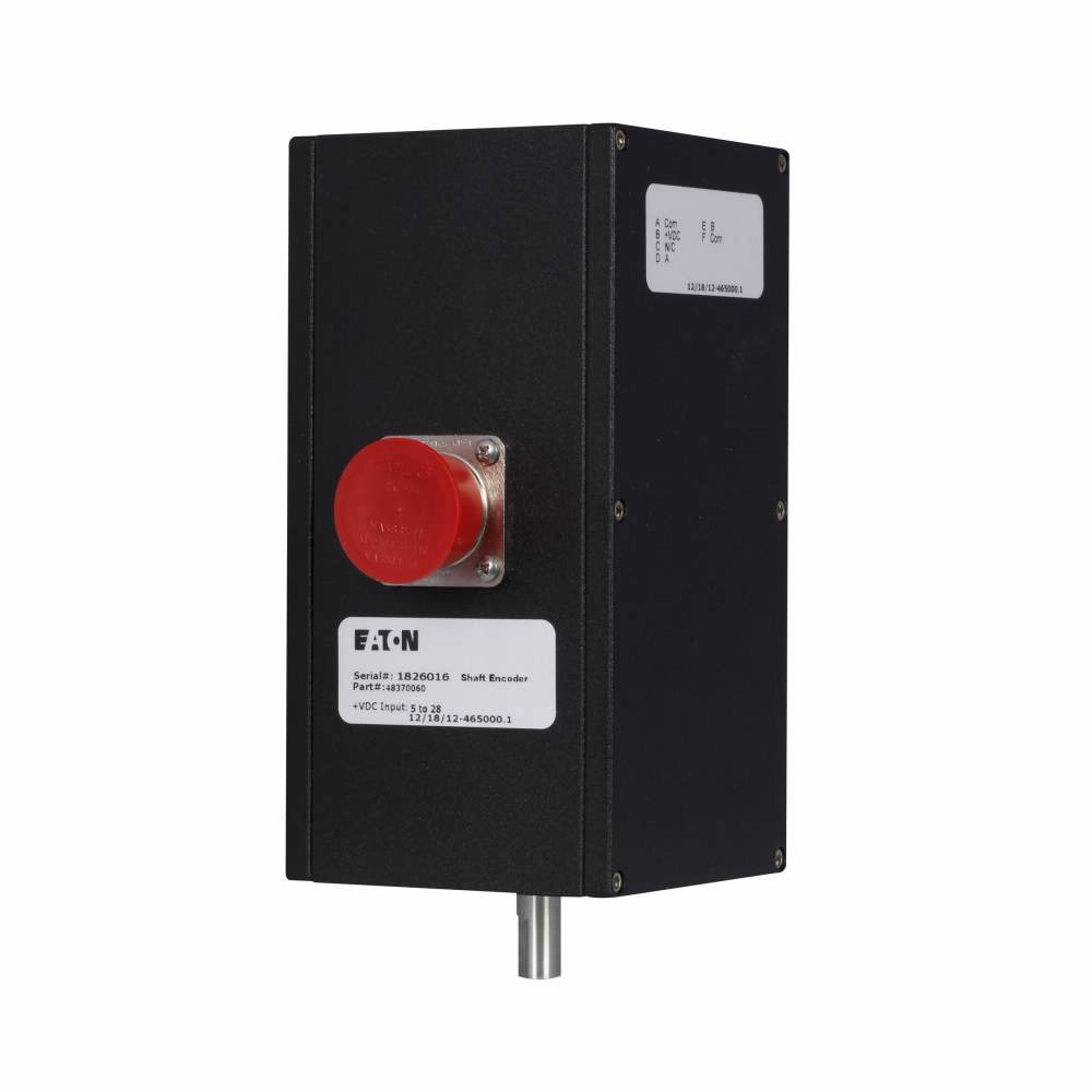 EATON 48370600 1-Channel Heavy Duty Shaft Encoder, For Use With PLCs and Counter, 5 to 28 VDC, 80 mA, 600 Pulses/Revolution