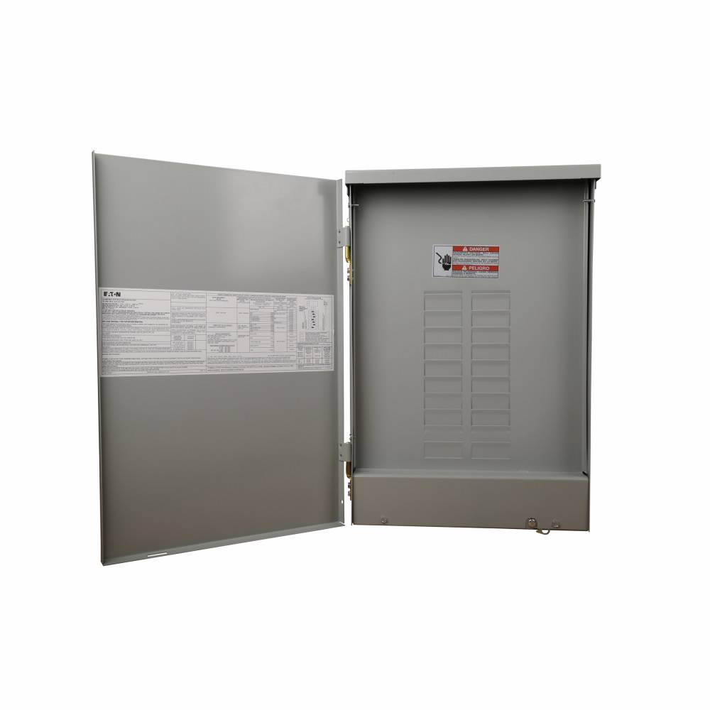EATON 3BR1224L125R 3-Phase Metallic Main Lug Loadcenter, 120/208Y/240 VAC, 125 A, 24 Poles, 10 kA Interrupt