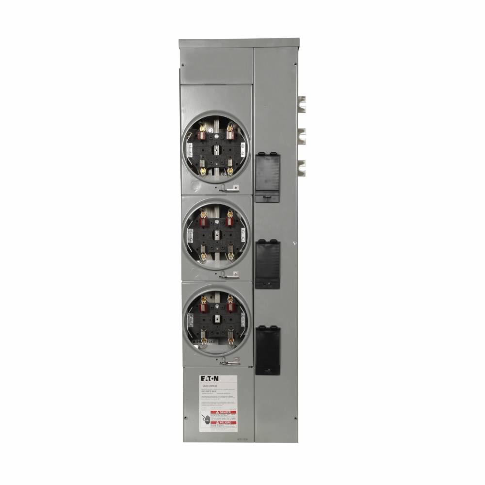 EATON 1MM312RRLB 3-Socket 4-Jaw Multiple Metering Meter Stack Module, 120/240 VAC, 125 A, 1 ph Phase, NEMA 3R Enclosure