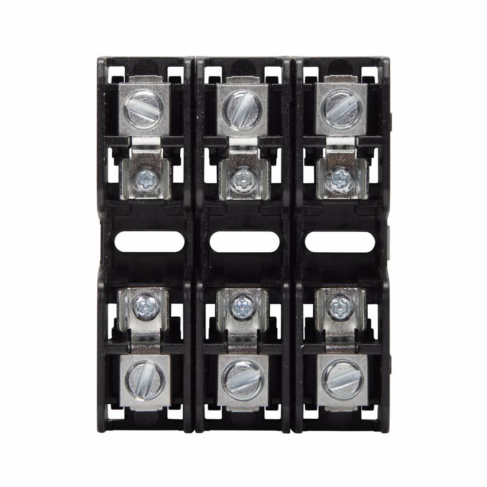 Edison BMM603-3C Modular Midget Fuse Block With Wire Connector, 600 VAC, 30 A, 14 to 2 AWG, 8 to 2 AWG Wire, 3 Poles