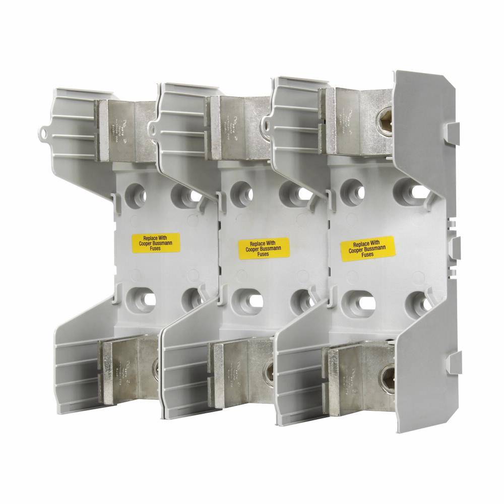 Edison HM25400-3CR Knife-Blade Modular Fuse Block, 250 V, 400 A, 600 kcmil, 4 AWG to 500 kcmil, (2) 4 to 3/0 Cu AWG, (2) 4 to 3/0 AWG Al Solid Wire, 3 Poles