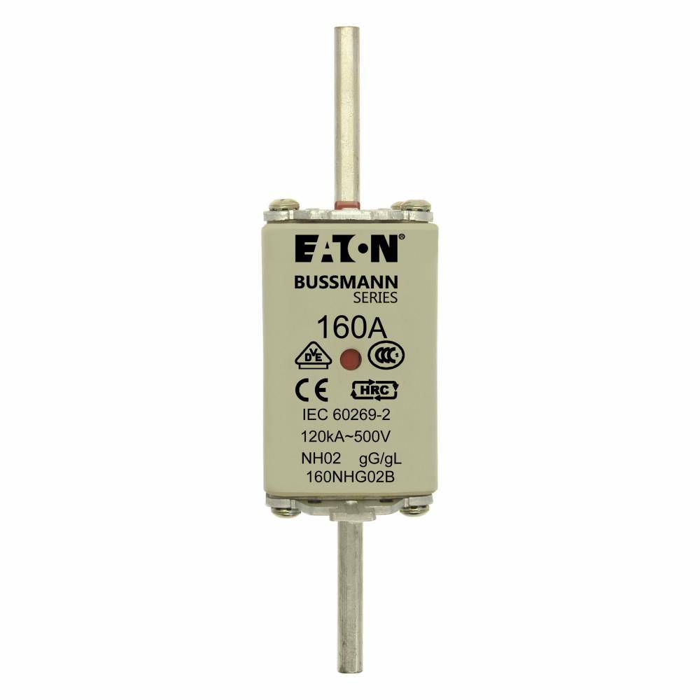 Edison Bussmann 160NHG02B NH Fuse Link, 500 VAC, 160 A, For Use With Class C gG/gL Fuse, Ceramic