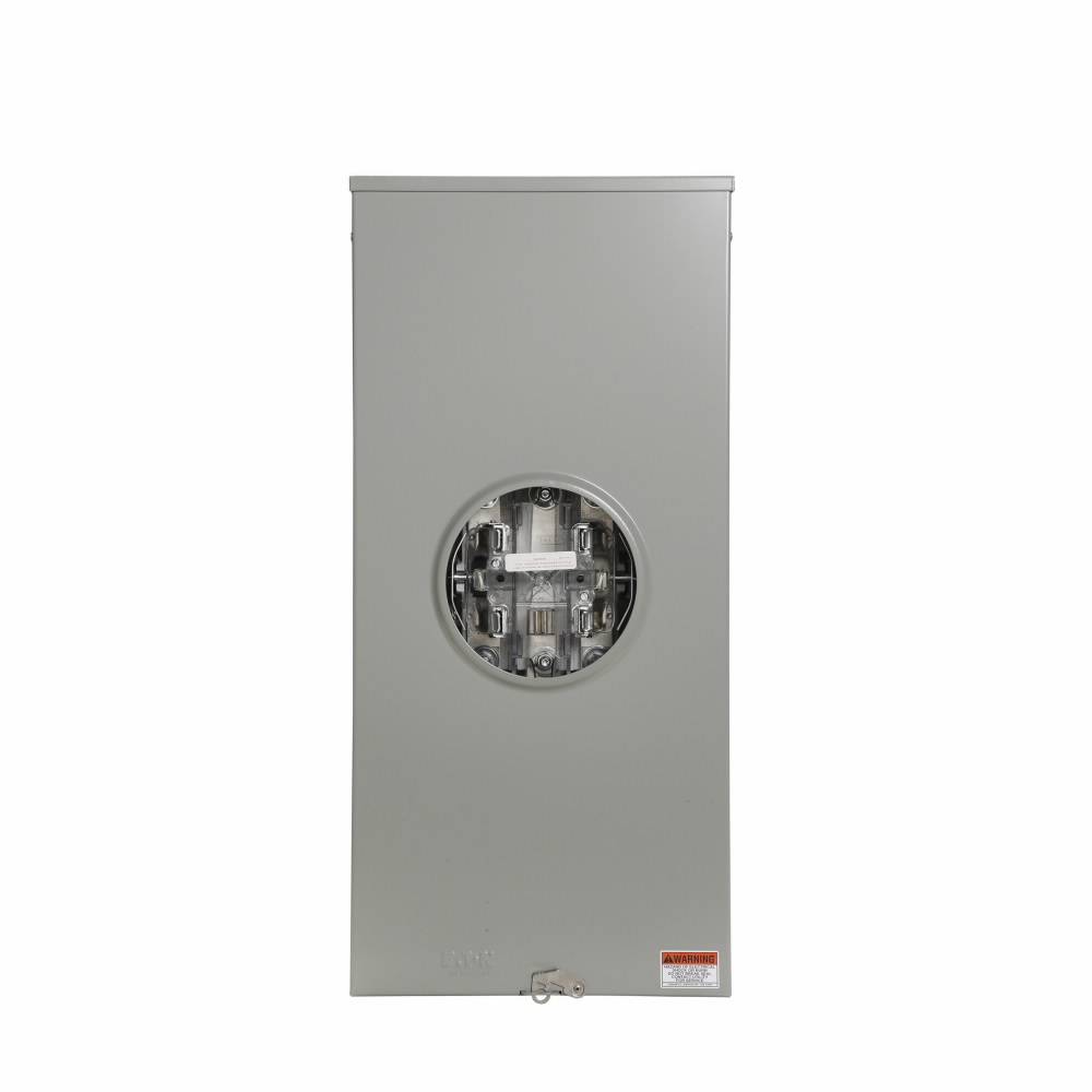 EATON Cutler-Hammer 1010418CH 3-Wire 1-Position Commercial Service Single Meter Socket With Lever Bypass, 600 VAC, 200 A, 1/3 Phase