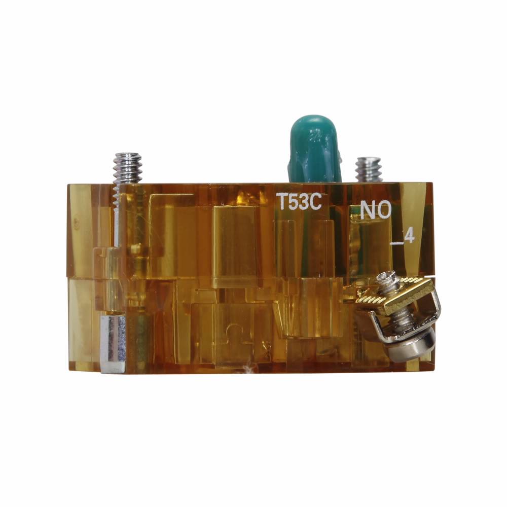 EATON 10250T53C Heavy Duty Standard Contact Block, 30.5 mm, 1NO Contact, 10 A at 600 VAC, 5 A at 250 VDC Contact, Silver Contact, Amber