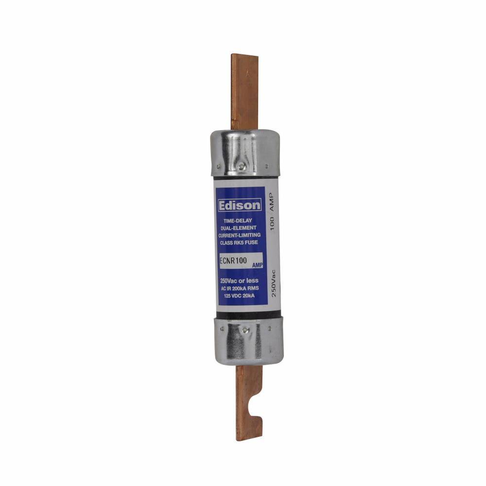 Bussmann Bullet™ ECNR100 Current Limiting Time Delay Fuse, 100 A, 250 VAC/125 VDC, 200 kAIC Interrupt, RK5 Class, Cylindrical Body
