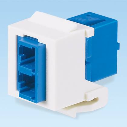 Panduit® Netkey® NKDLCMZBL Adapter With LC Sr/Jr SFF Single Mode Duplex Adapter, LC Duplex Connector, OM1/OM2/OM3/OM4/OS2 Singlemode Fiber