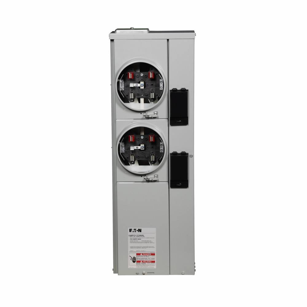 EATON 1MP2122RRL 3-Wire Group Metering Meter Pack, 125 A Self-Contained Socket, Underground Feed, 120/240 VAC, 200 A Bus