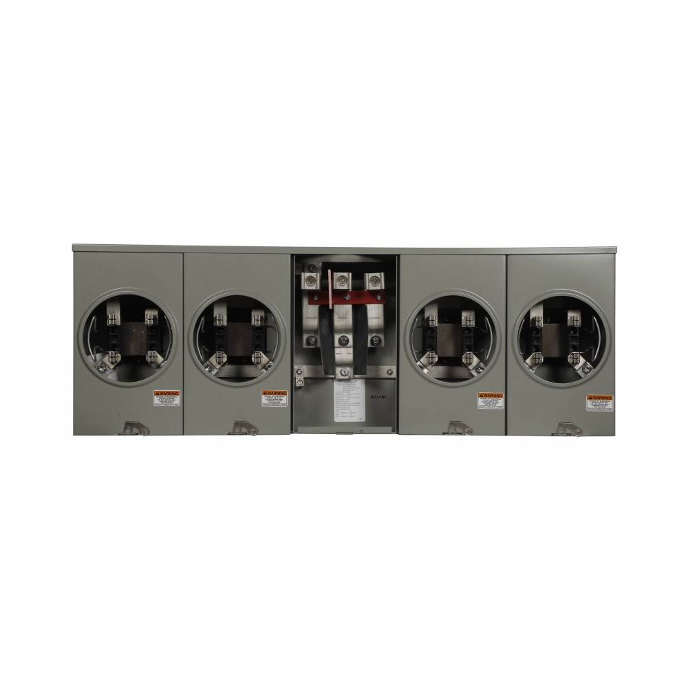 EATON 1004438BCH 4-Position 3-Wire Meter Socket, 600 VAC, 200 A, 1 ph Phase