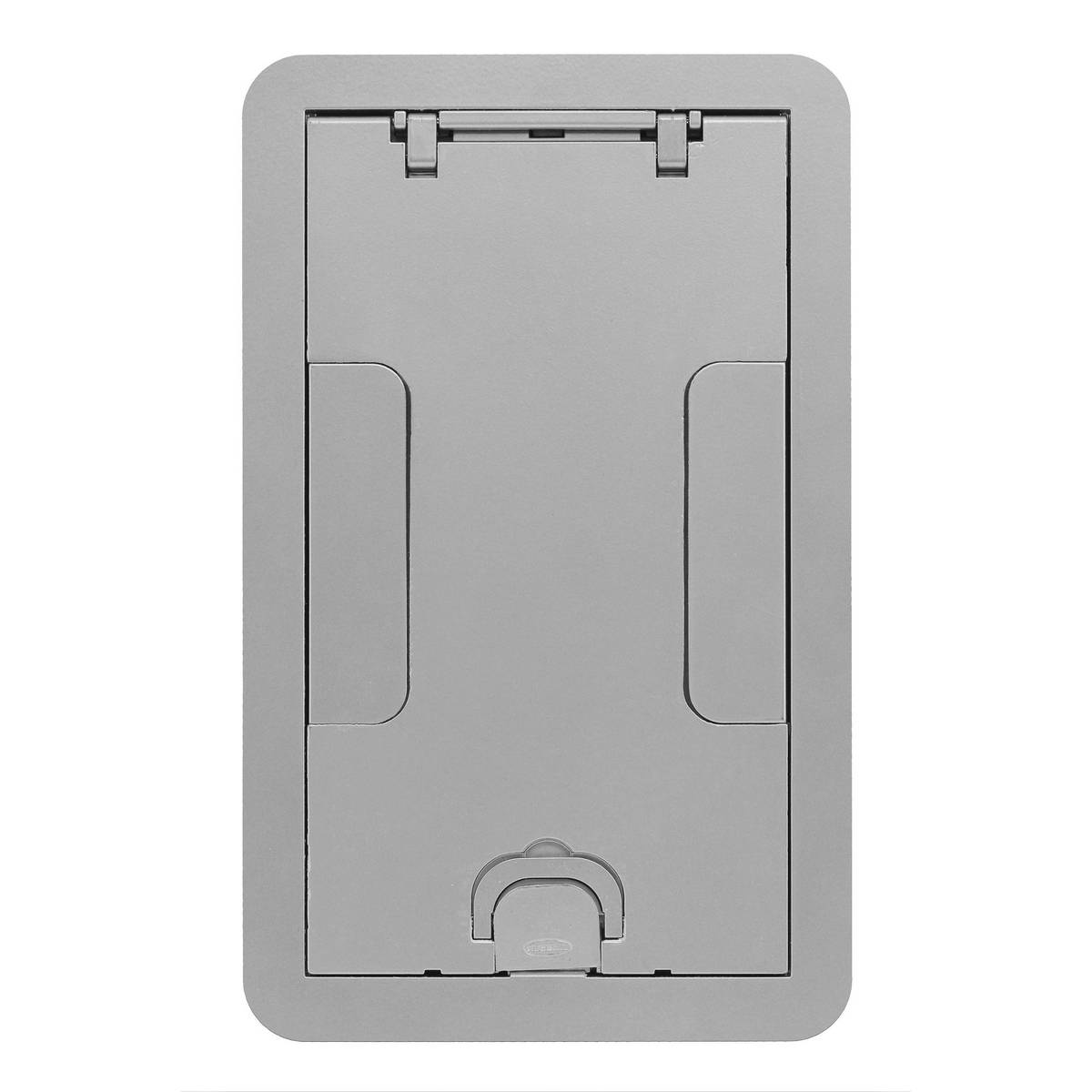 Wiring Device-Kellems SystemOne 24GCCVRALU Standard Floor Box Cover, 11.69 in L x 7.19 in W, Cast Aluminum
