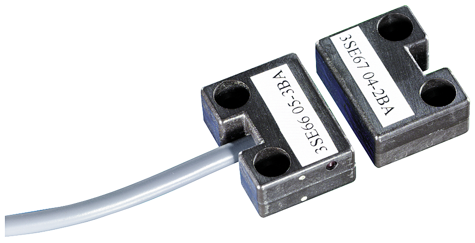 Siemens 3SE6605-3BA Rectangle Small Non-Contact Magnetic Switch, 1NC-1NO Contact, Amber