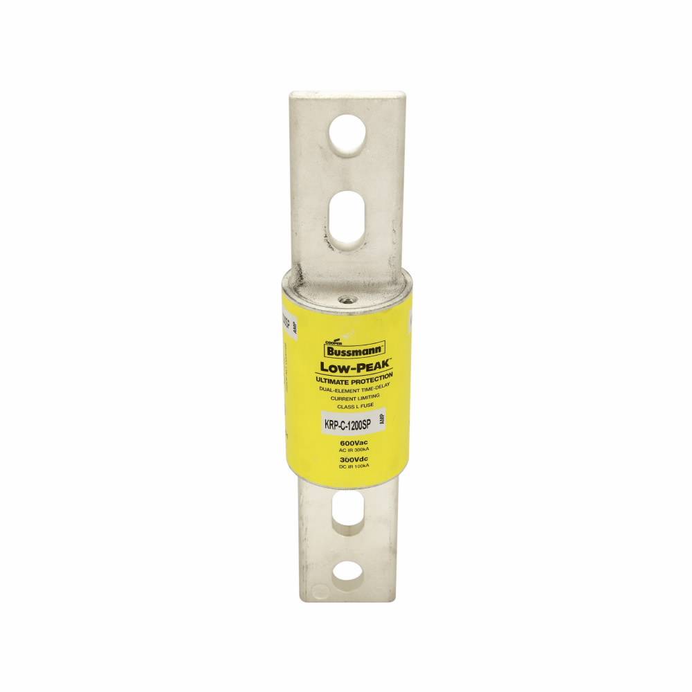 Bussmann Low-Peak™ KRP-C-1000SP Current Limiting Time Delay Fuse, 1000 A, 600 VAC/300 VDC, 300/100 kAIC Interrupt, L Class, Cartridge Body