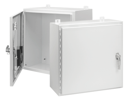 nVent HOFFMAN A24H2010SSLP3PTW A4SW3 Enclosure, 24 in L x 20 in W x 10 in D, NEMA 4X/IP66 NEMA Rating, 304 Stainless Steel