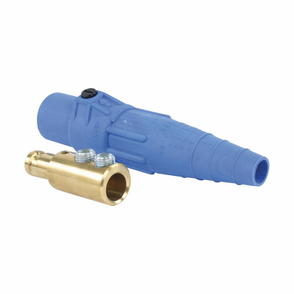 EATON Crouse-Hinds Cam-Lok™ E-Z1016-8363 J Series 1-Pole Non-Vulcanized Male Plug, 600 VAC/VDC, 400 A, 2 to 4/0 AWG Wire, Double Setscrew Connection, NEMA 3R/4 NEMA Rating