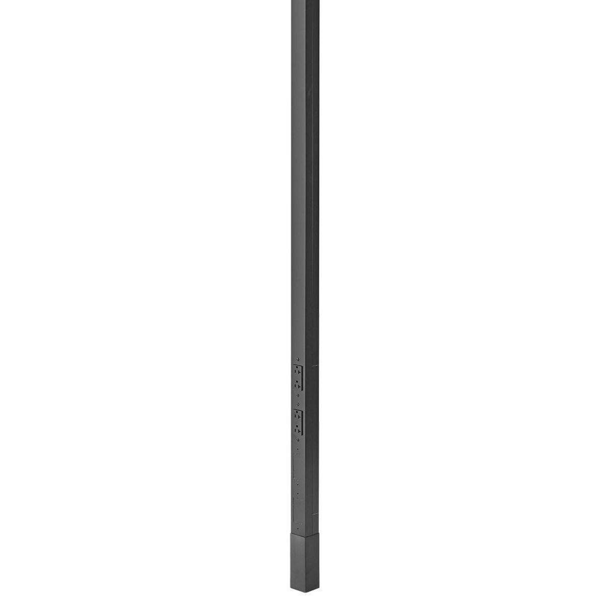 Wiring Device-Kellems HBLPP10BK 19-Strands Pre-Wired Service Pole, (2) Receptacles, (2) Knockouts Capacity, 3 Outlets, 10 ft 2 in L x 2.13 in W, Aluminum
