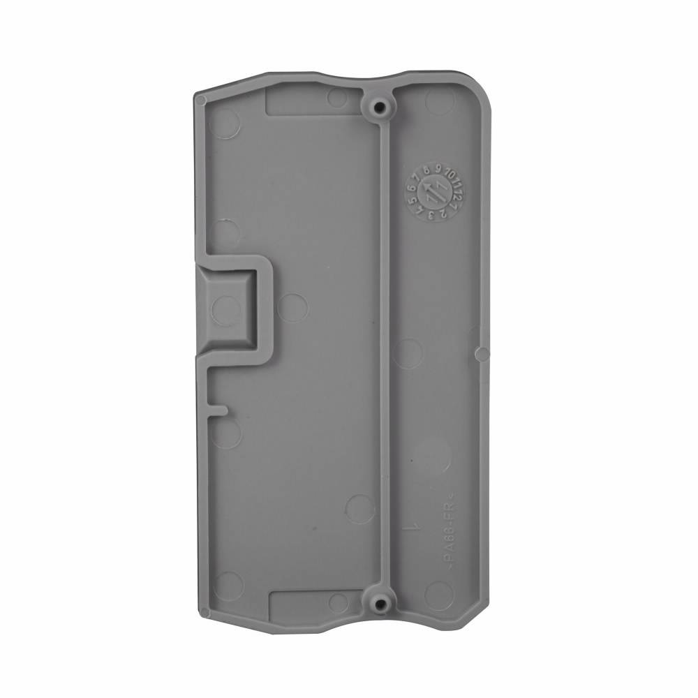 EATON XBACPT4 1-Tier Terminal Block End Cover, For Use With XBPT4/XBPT4PE Terminal Block, Gray