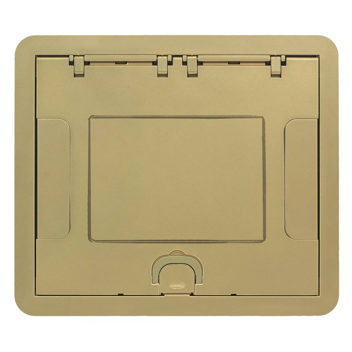 Wiring Device-Kellems 610GCCVRBRSC Standard Floor Box Cover, 11-1/2 in L x 10 in W, Cast Aluminum