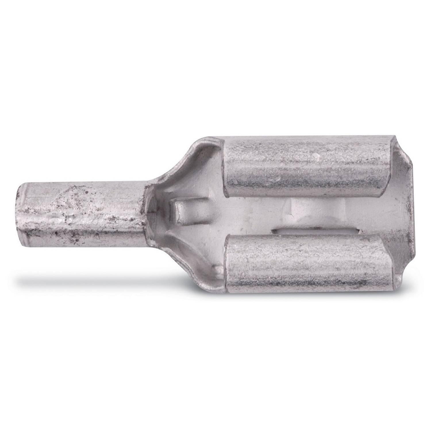 Sta-Kon® C250 Female Disconnect, 12 to 10 AWG Conductor, 0.25 in W x 0.032 in THK Tab, Brazed Seam Barrel, Brass, Metallic, Non-Insulated