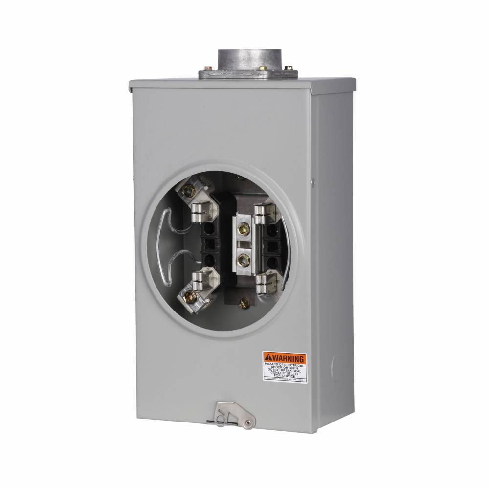 EATON Cutler-Hammer 1004709DCH 3-Wire 1-Position Residential Service Single Meter Socket, 600 VAC, 200 A, 1 Phase