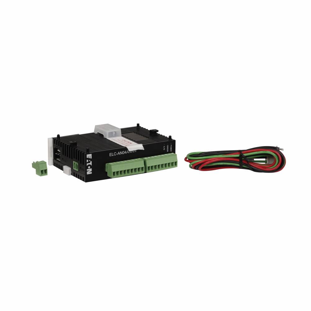 EATON ELC-AN04ANNN Right Side Bus Analog Input Module, 24 VDC, 90 mA, 4 Inputs, 12/13 bit Resolution