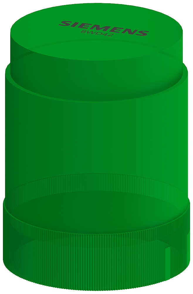 SIRIUS 8WD4200-1AC Signaling Column Light, 24 to 230 VAC/VDC, LED Lamp, 50 mm Dia, Bayonet Mounting, Green