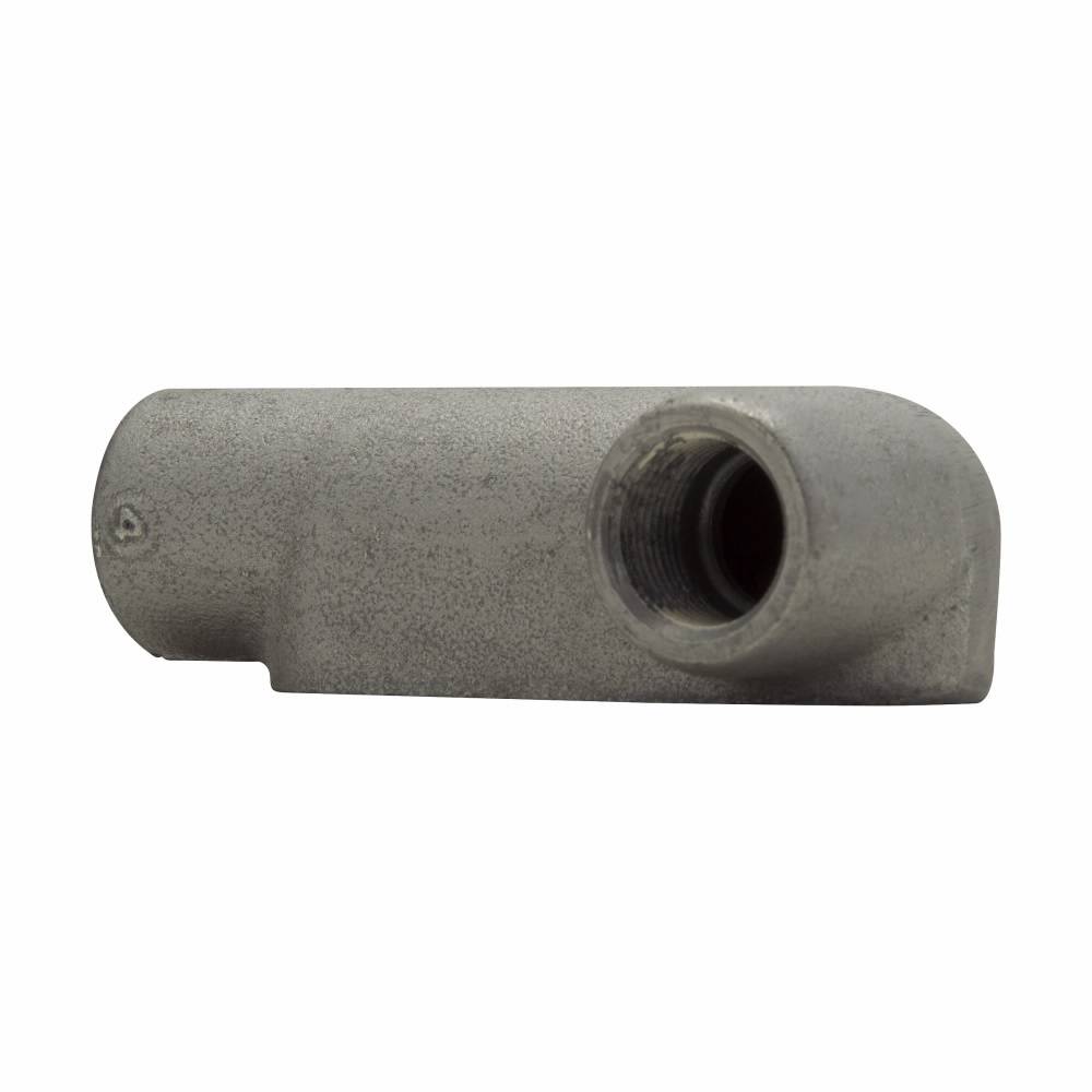 Crouse-Hinds Condulet® LR87 Type LR Conduit Outlet Body, 3 in Hub, 7 Form, Feraloy® Iron Alloy, Aluminum Acrylic Painted/Electro-Galvanized