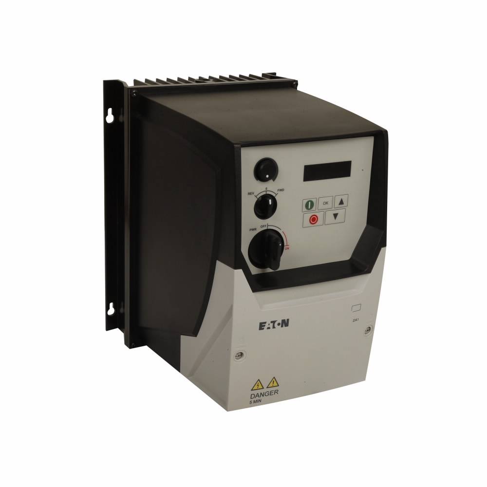 EATON PowerXL® DA1-342D2FB-A6SC 3-Phase Adjustable Compact AC Variable Frequency Drive, 380 to 480 VAC, 2.2 A, 1 hp, 7.1 in W x 9.42 in D