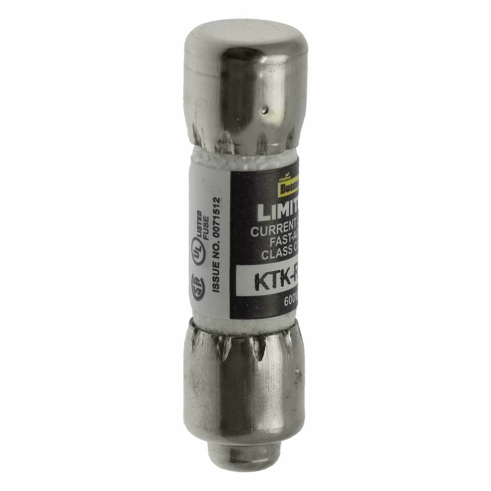 Bussmann Limitron™ KTK-R-6 Fast Acting Current Limiting Low Voltage Fuse, 6 A, 600 V, 200 kA Interrupt, CC Class, Cartridge Body
