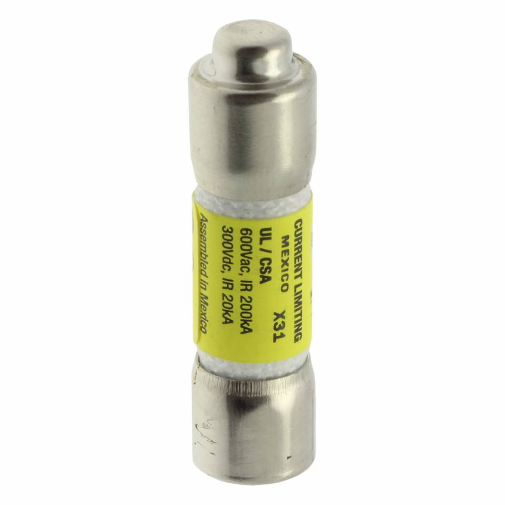 Bussmann Low-Peak™ LP-CC-1 Current Limiting Time Delay Fuse, 1 A, 600 VAC/300 VDC, 20/200 kA Interrupt, CC Class, Cartridge Body