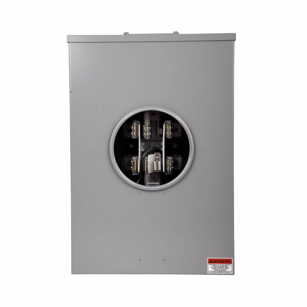 EATON Cutler-Hammer 1009097CH 3-Wire 1-Position Residential Service Single Meter Socket, 600 VAC, 200 A, 1 Phase
