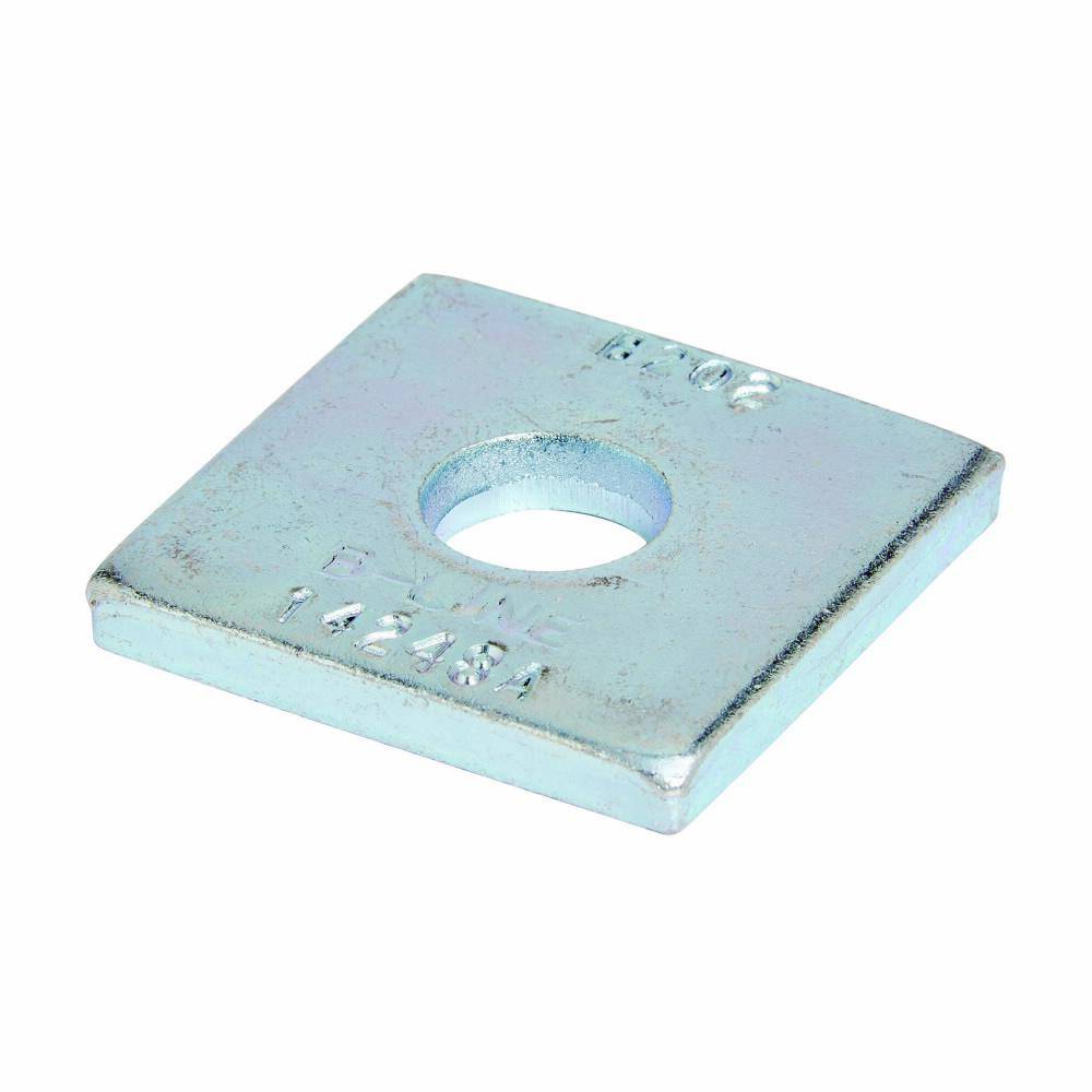 B-Line B202ZN Square Washer, 1/2 in, 9/16 in ID, Steel