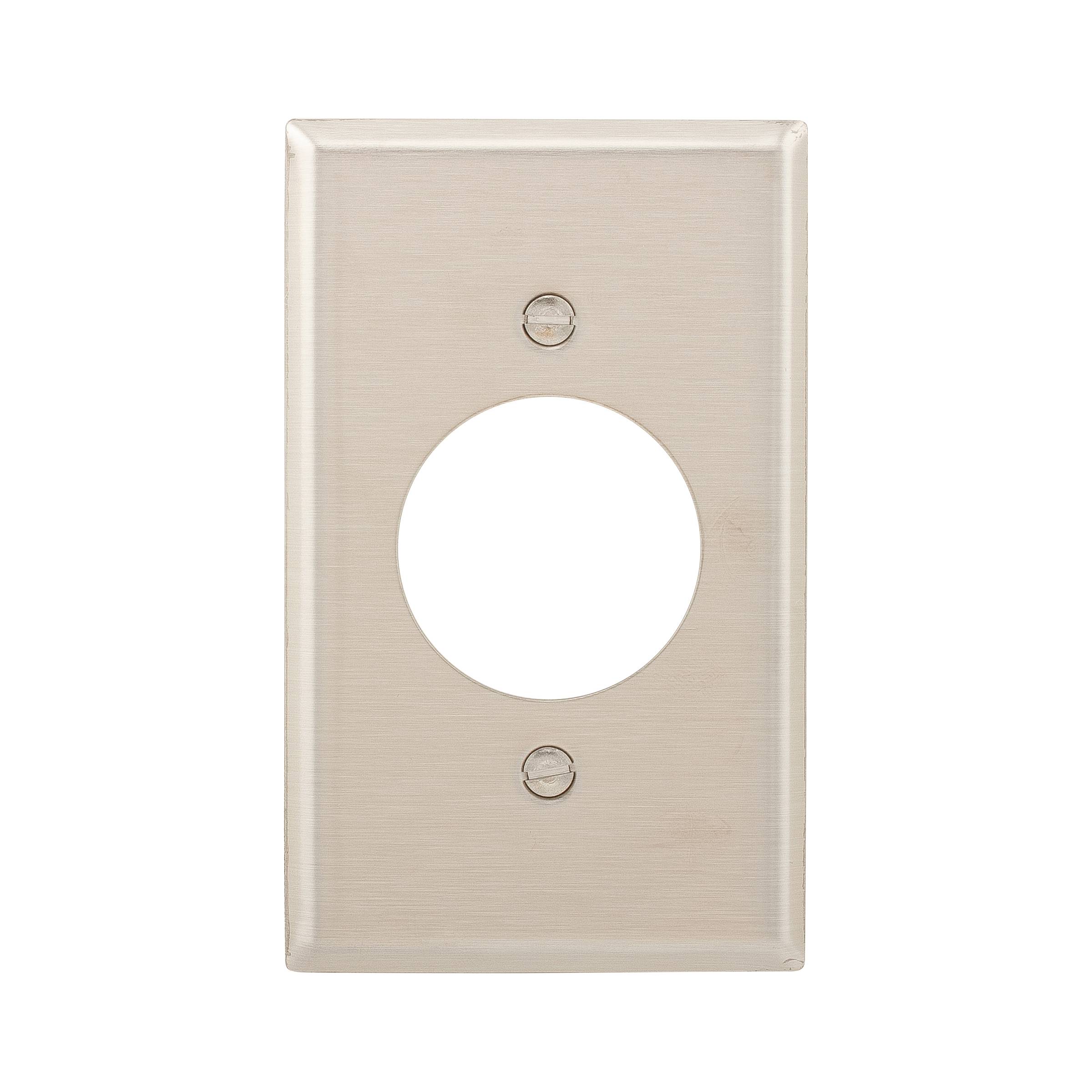 EATON Arrow Hart™ Eaton Wiring Devices 93111-SP-L 93000 Standard Power Outlet Wallplate, 1 Gangs, 4-1/2 in H x 2-3/4 in W, 302/304 Stainless Steel