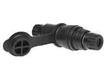 Woodhead® Watertite® 26W76BLK 130147 3-Phase Male Connection Extra Hard Outdoor Plug With Locking Blade, 480 VAC, 20 A, 3 Poles, 4 Wires, Black